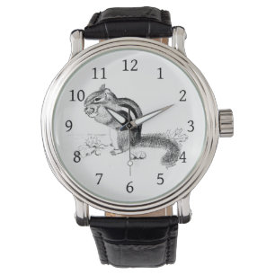 Montre Chipmunk et Acorns Wrist Watch