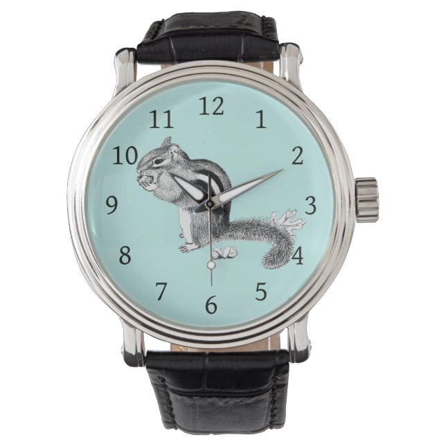 Montre Chipmunk et Acorns Wrist Watch (devant)