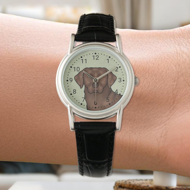 Montre Chocolat Labrador Retriever mignonne Lab Chien ver (Créateur téléchargé)