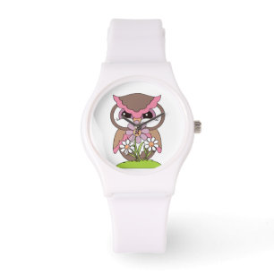 Montre Chouette à gorge rose mignonne