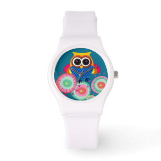Montre Chouette colorée rétro
