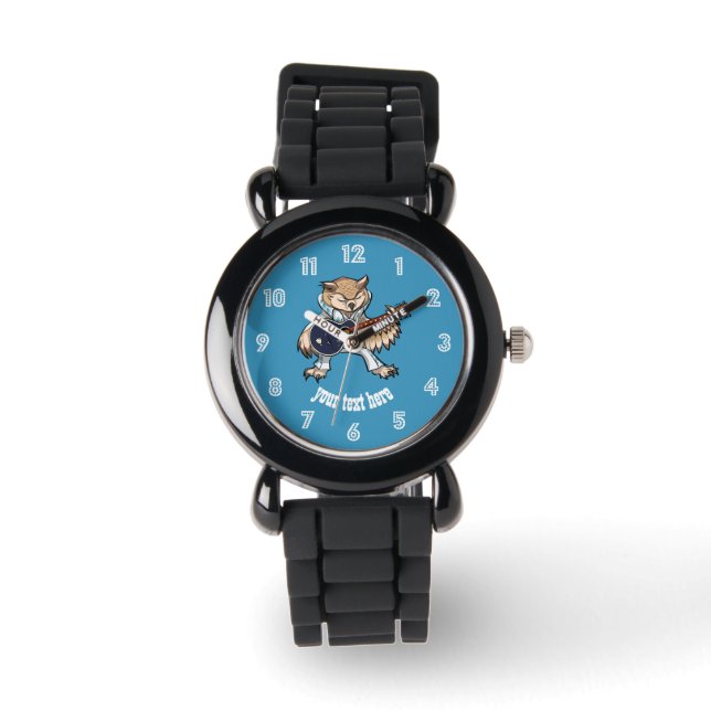 Montre Chouette de guitare rock et roll en Jumpsuit (Recto)