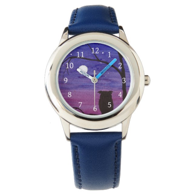 Montre Chouette et Pleine lune (devant)