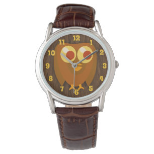 Montre Chouette Garder le temps mignon Oiseau amusant des
