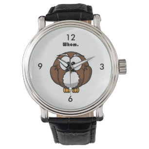 Montre Chouette Grammar Drôle Écrivain Drôle Caricature