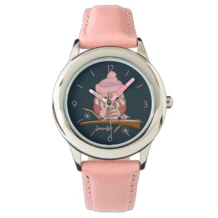 Montre Chouette mignonne avec nom casquette et personnali