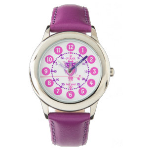 Montre Chouette mignonne bracelet violet et rose