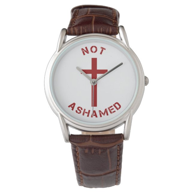 Montre Christian Not Honte Croix Rouge Design de texte (devant)