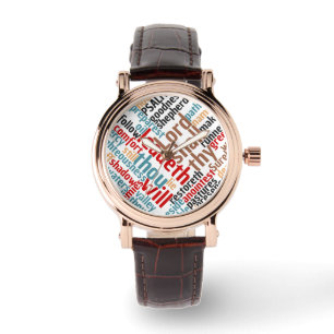 Montre Christian PSALM 23 Art Word coloré