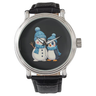 Montre Christmas Merry Christmas For Gift Penguin Snowman