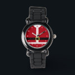 Montre Christmas Watch Cadeau Funny Santa Claus Design<br><div class="desc">Joyeux Noël Père Noël Montres Drôle Design par MIGNED - Personnalisable</div>
