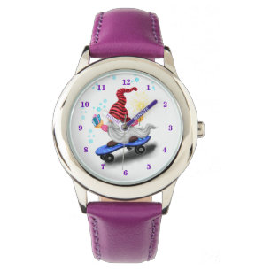 Montre Christmas Watch Gift Skater Gnome avec cadeaux