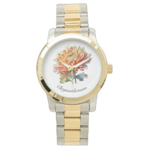 Montre Chrysanthème de la récolte d'or, sur mesure
