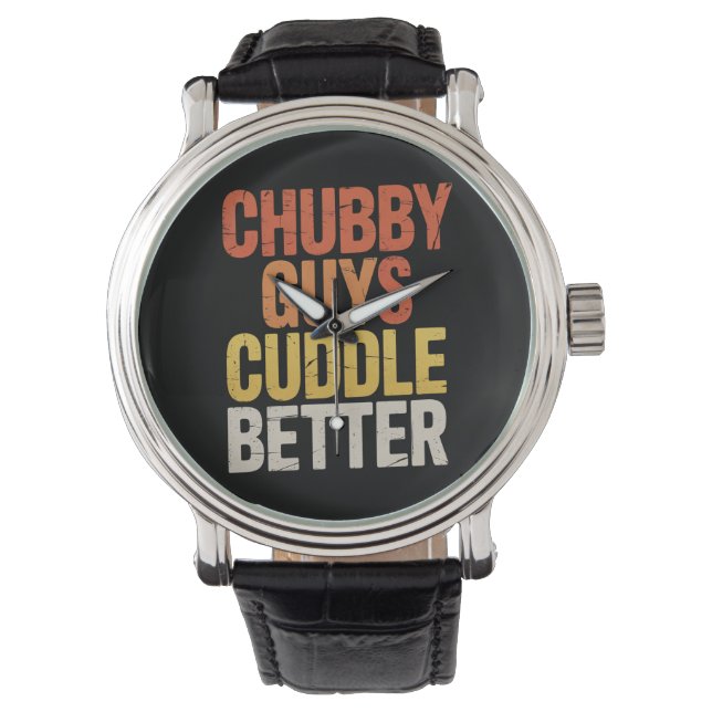 Montre Chubby Les Gars Cuddle Better Gay Bear LGBTQ Pride (devant)