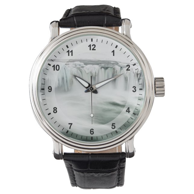 Montre Chute d'eau Godafoss, hiver, Islande (devant)