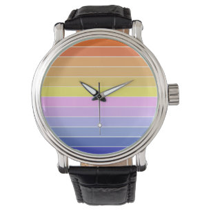 Montre Ciel de coucher de soleil rayures horizontales col