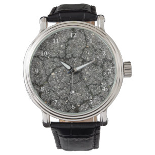 Montre Ciment de pavage de rue d'asphalte noir
