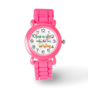 Montre Citation d'été mignonne Juste une fille qui aime s