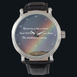 Montre Citation pour le rétablissement de la sobriété de<br><div class="desc">La reprise est comme une tempête. Ne laisse pas la pluie te descendre. L'arc-en-ciel arrive. Un rappel motivationnel de la toxicomanie citent un cadeau de montre pour encourager la sobriété avec une belle image d'arc-en-ciel inspirante. Grande montre bracelet pour un établissement de désintoxication, un travailleur ou un résident de la...</div>
