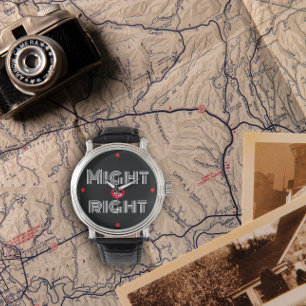 Montre Citation rouge noir typographie père jour