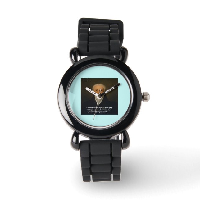 Montre Citation von Goethe Agir (Recto)