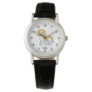 Montre Citron Et Beagle Blanc Cute Chien Et Nom Personnal