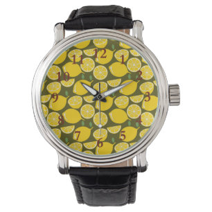Montre Citron Jaune Moderne Amusant mignon