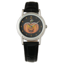 Montre citrouille d'Halloween