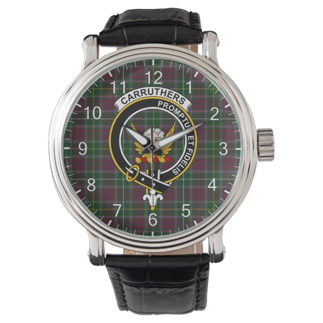 Montre Clan Classic Sans Temps Carruthers Tartan Badge Pl (devant)