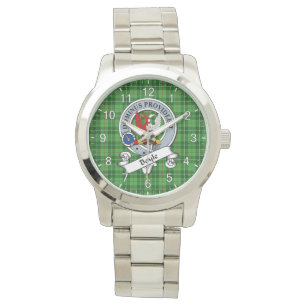 Montre Clan classique intemporel Boyle Badge Tartan Plaid