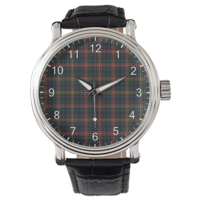 Montre Clan classique intemporel Braveheart Tartan Plaid  (devant)