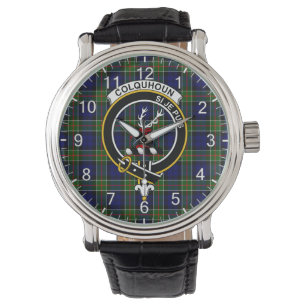 Montre Clan classique intemporel Colquhoun Tartan Badge P