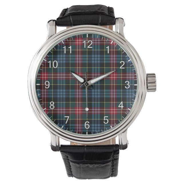 Montre Clan classique intemporel Comyn Tartan Plaid Cadea (devant)
