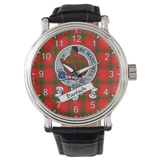 Montre Clan classique intemporel Darroch Badge Tartan Wat (devant)
