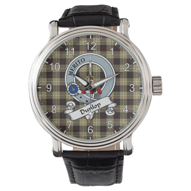 Montre Clan classique intemporel Dunlop Insigne de chasse (devant)
