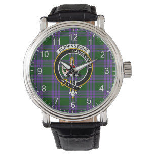Montre Clan classique intemporel Elphinstone Tartan Badge