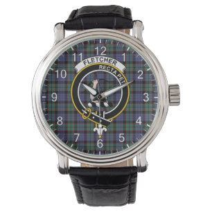Montre Clan classique intemporel Fletcher Insigne Tartan 