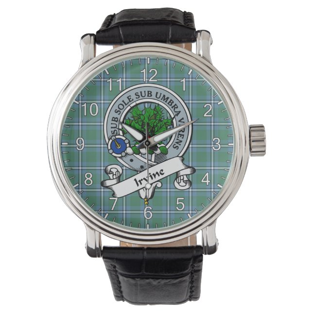 Montre Clan classique intemporel Irvine Badge Tartan Watc (devant)