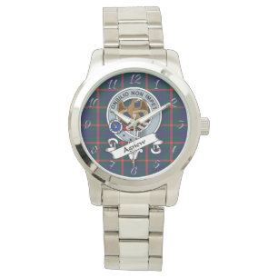 Montre Clan Classique Sans Temps Agnew Badge Tartan Plaid