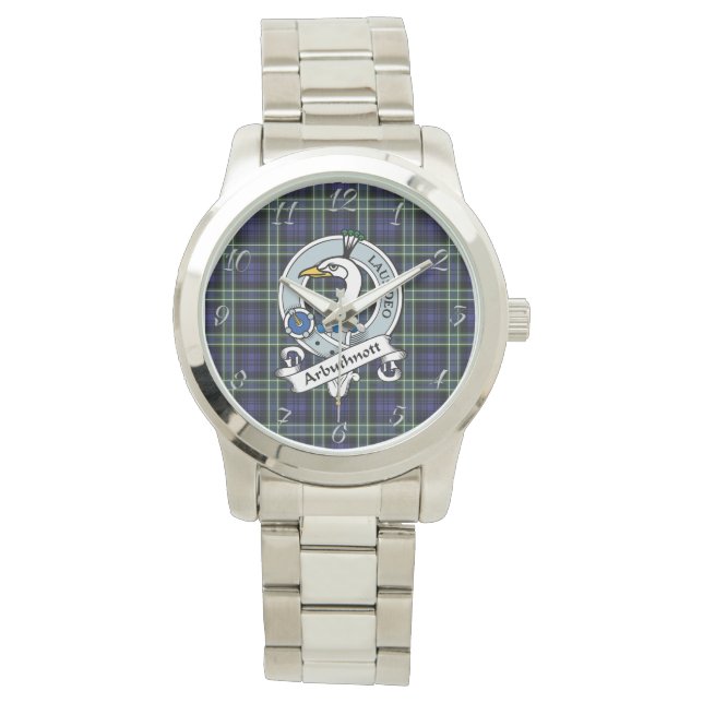 Montre Clan classique sans temps Arbuthnot Tartan Plaid C (devant)