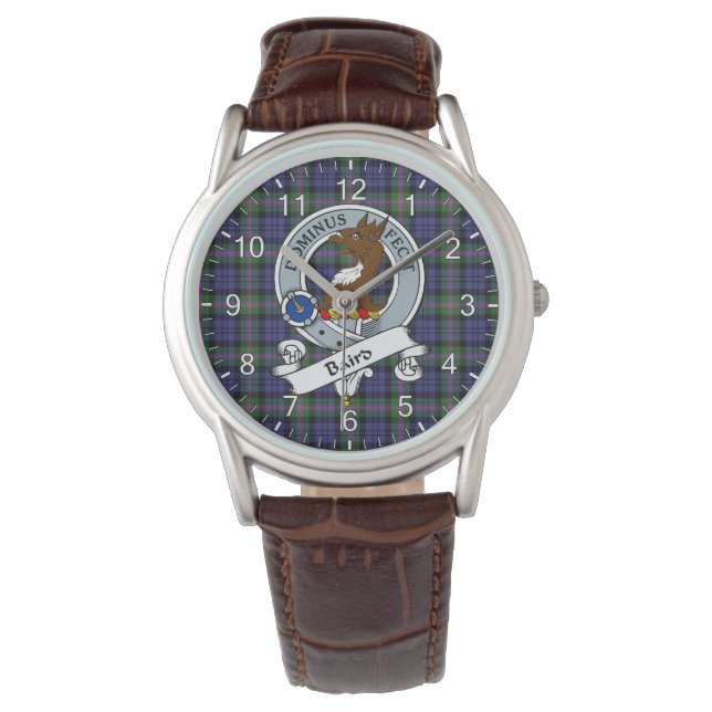 Montre Clan classique sans temps Baird Badge Tartan Plaid (devant)