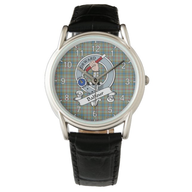 Montre Clan classique sans temps Balfour Badge Tartan Pla (devant)