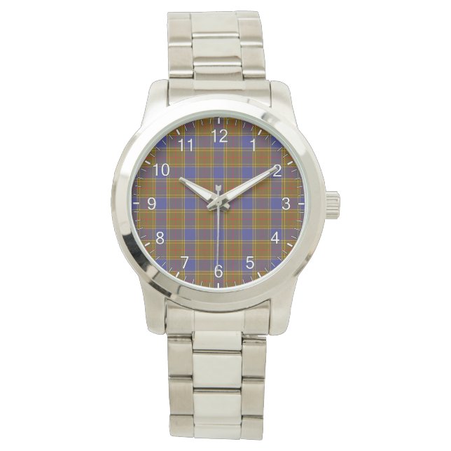 Montre Clan classique sans temps Balfour moderne Tartan P (devant)