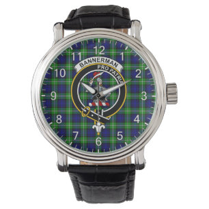 Montre Clan classique sans temps Bannerman Tartan Badge P
