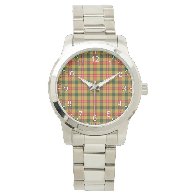 Montre Clan classique sans temps Baxter Tartan Plaid Cade (devant)