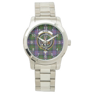 Montre Clan Classique Sans Temps Blair Tartan Badge Plaid