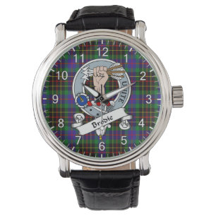 Montre Clan classique sans temps Brodie Chasse Tartan Bad