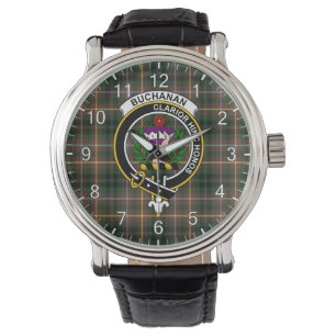 Montre Clan classique sans temps Buchanan Chasse Tartan B