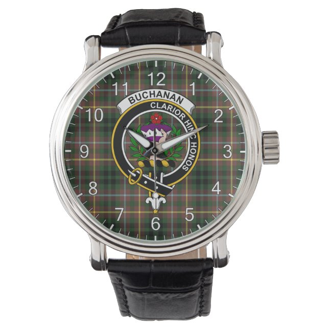 Montre Clan classique sans temps Buchanan Chasse Tartan B (devant)