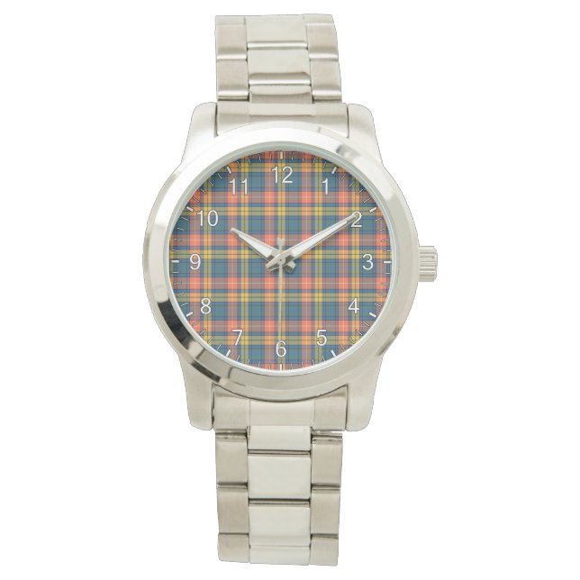 Montre Clan classique sans temps Buchanan Tartan antique (devant)